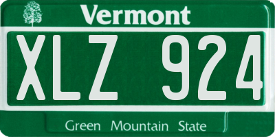 VT license plate XLZ924