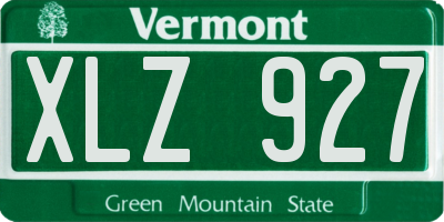 VT license plate XLZ927