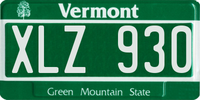 VT license plate XLZ930
