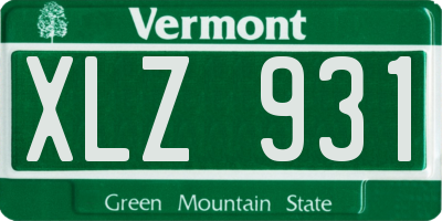VT license plate XLZ931