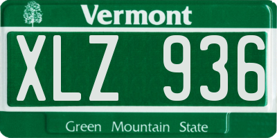 VT license plate XLZ936