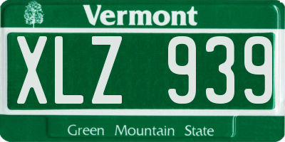 VT license plate XLZ939