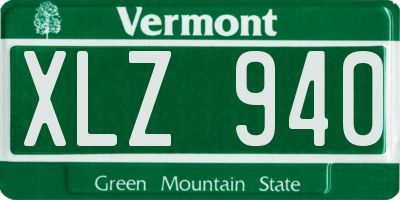 VT license plate XLZ940