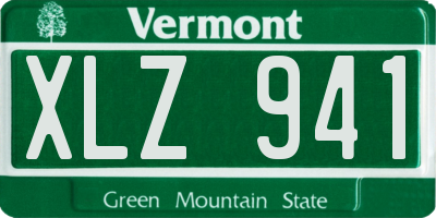 VT license plate XLZ941
