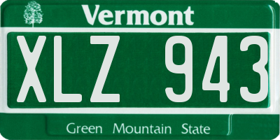 VT license plate XLZ943