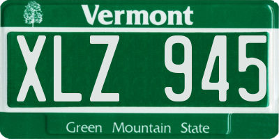 VT license plate XLZ945