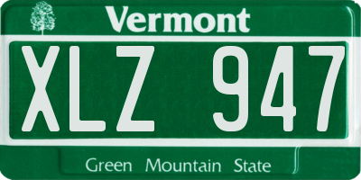 VT license plate XLZ947