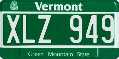 VT license plate XLZ949