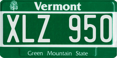 VT license plate XLZ950