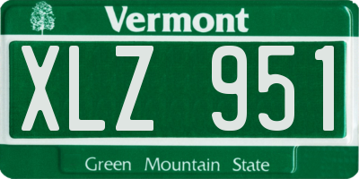 VT license plate XLZ951