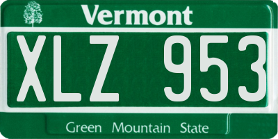 VT license plate XLZ953