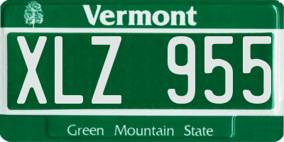 VT license plate XLZ955