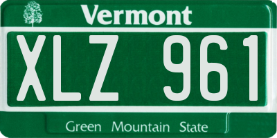 VT license plate XLZ961