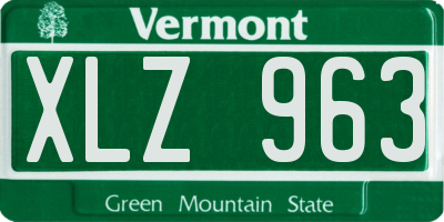 VT license plate XLZ963