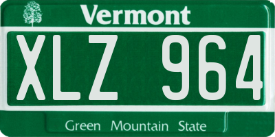 VT license plate XLZ964