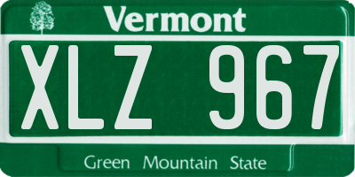 VT license plate XLZ967