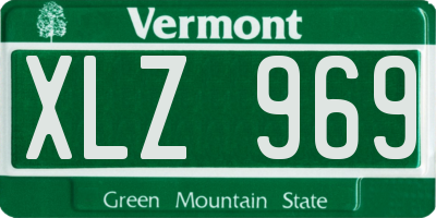 VT license plate XLZ969