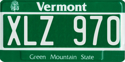 VT license plate XLZ970