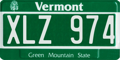 VT license plate XLZ974