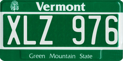 VT license plate XLZ976