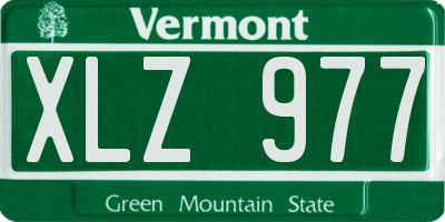 VT license plate XLZ977