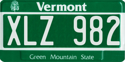 VT license plate XLZ982