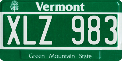 VT license plate XLZ983