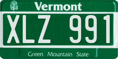 VT license plate XLZ991