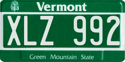 VT license plate XLZ992