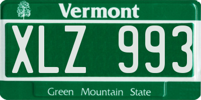 VT license plate XLZ993