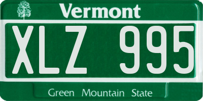 VT license plate XLZ995