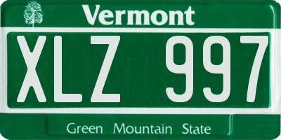 VT license plate XLZ997
