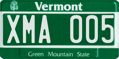 VT license plate XMA005