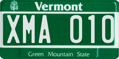 VT license plate XMA010