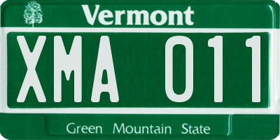 VT license plate XMA011