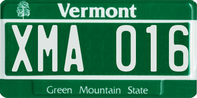 VT license plate XMA016