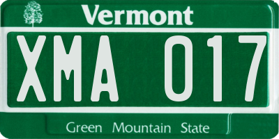 VT license plate XMA017