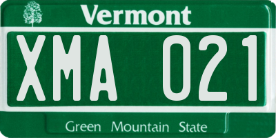 VT license plate XMA021