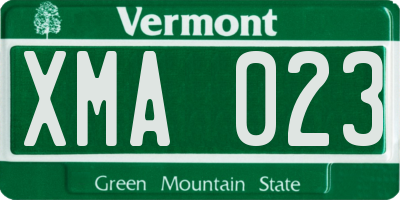 VT license plate XMA023