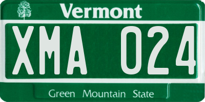VT license plate XMA024