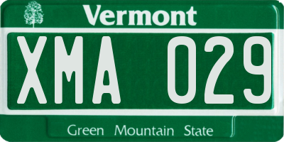 VT license plate XMA029