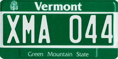 VT license plate XMA044