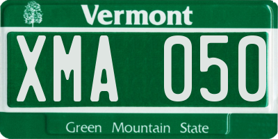 VT license plate XMA050