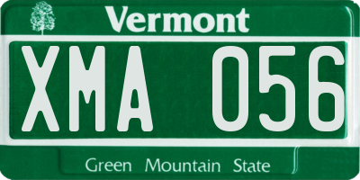VT license plate XMA056