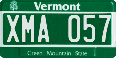 VT license plate XMA057