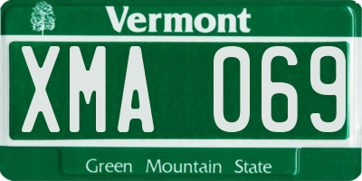 VT license plate XMA069