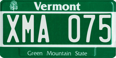VT license plate XMA075