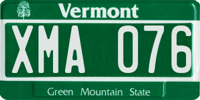 VT license plate XMA076