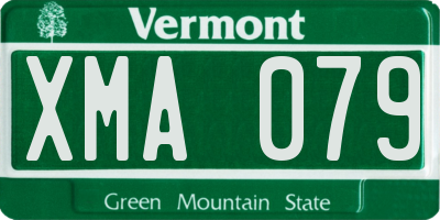 VT license plate XMA079