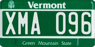 VT license plate XMA096